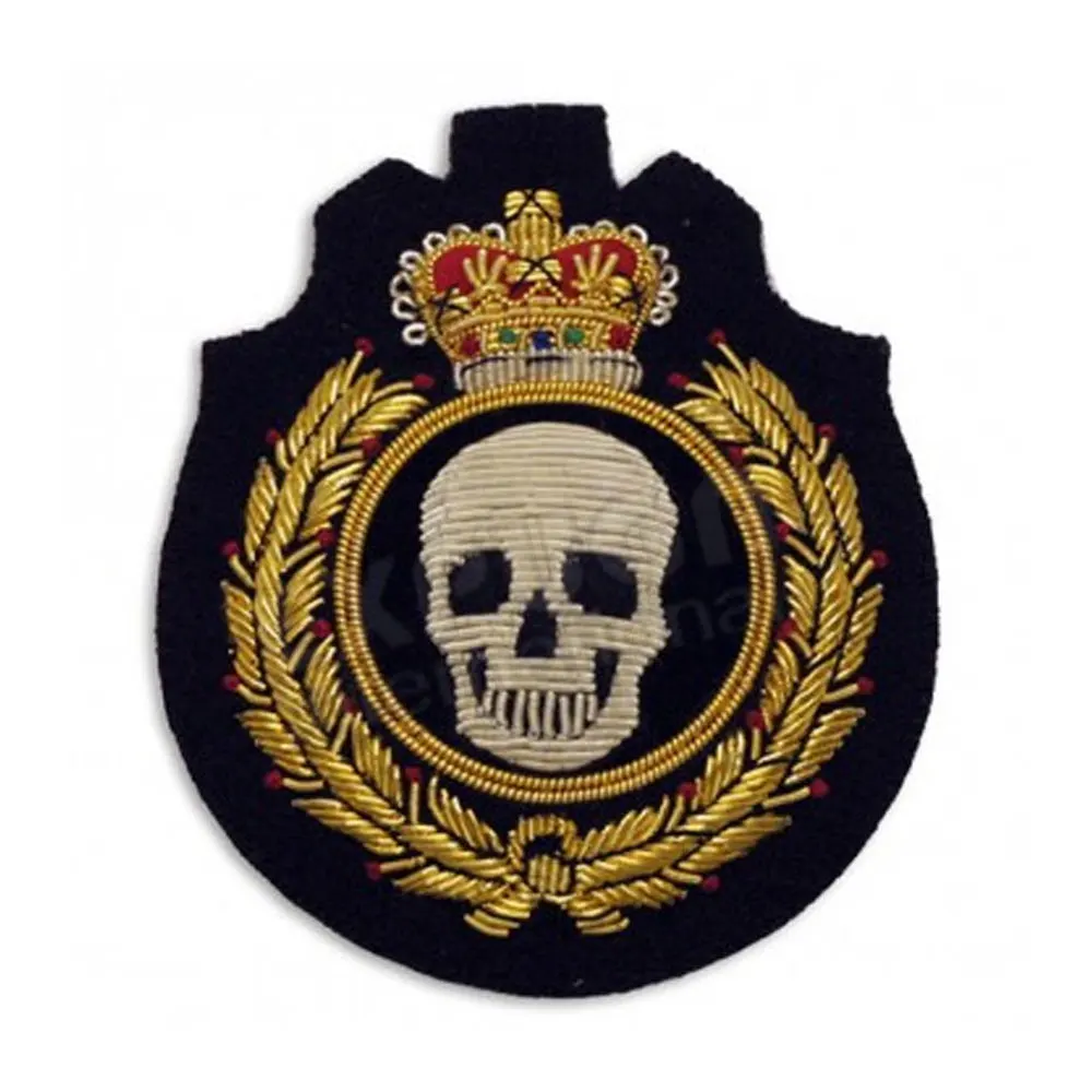 Premium Quality Military Crests Badges High Quality Gold Blazer Badges Crest