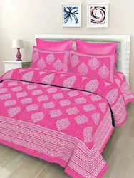 High Quality Famous Brand Printed 100% Cotton Bed sheets Indian Floral Cotton Jaipuri with 2 Pillow Covers