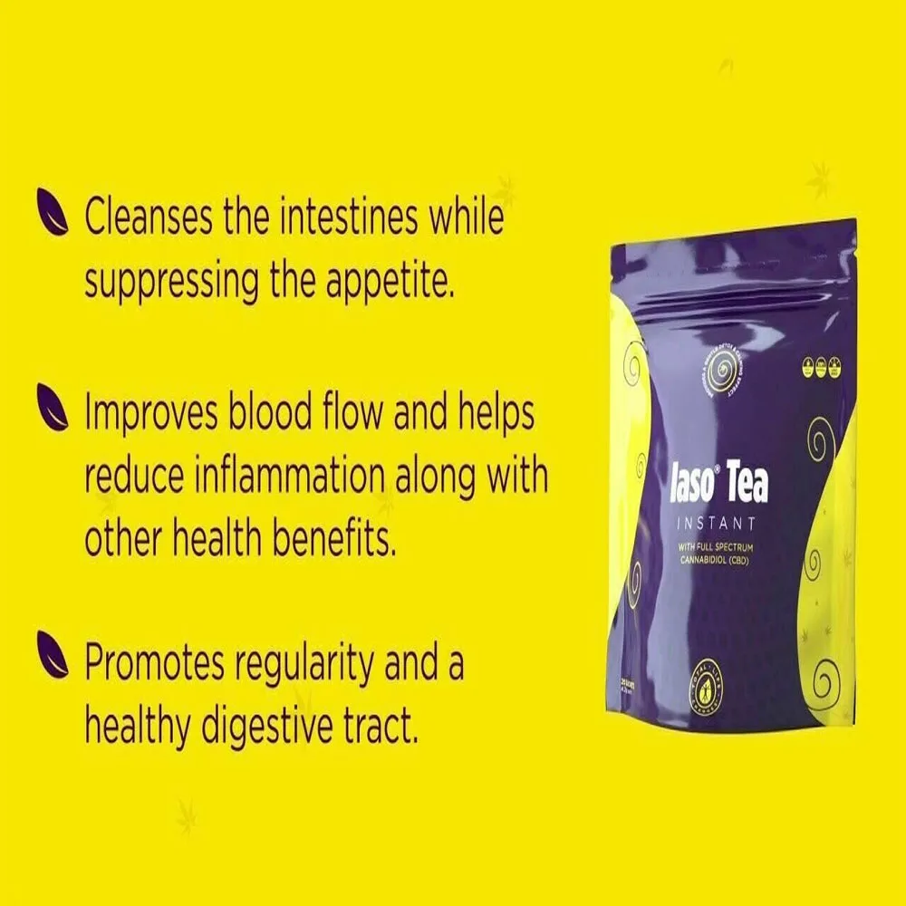 
Total Life Changes LEMON Iaso Tea Instant with Hemp Extract 25 Sachets Slimming Tea Natural Herbs for Adults Organic,herbal 