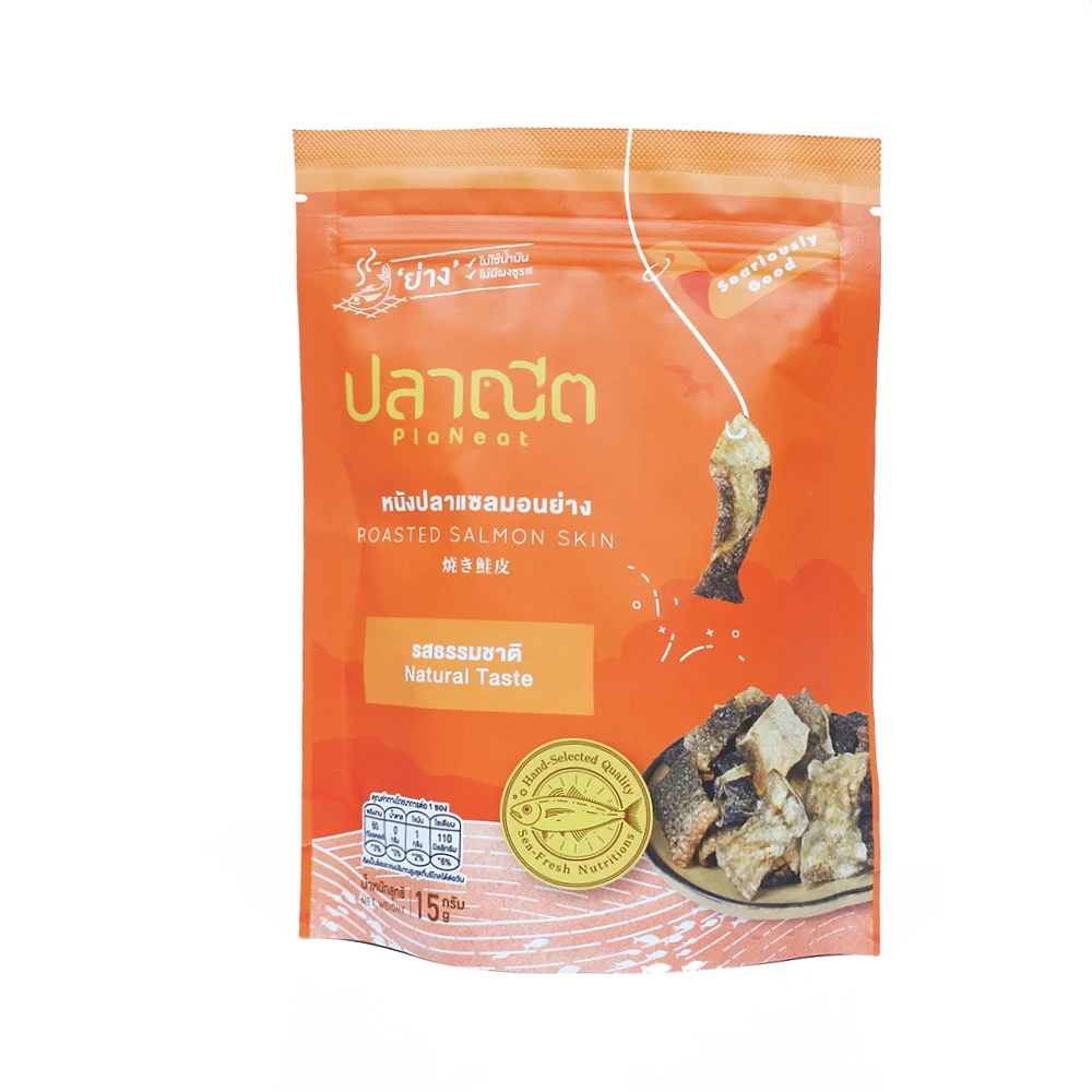  Морепродукты Planeat закуска из таиланда для рыбы жареная Кожа Лосося естественный