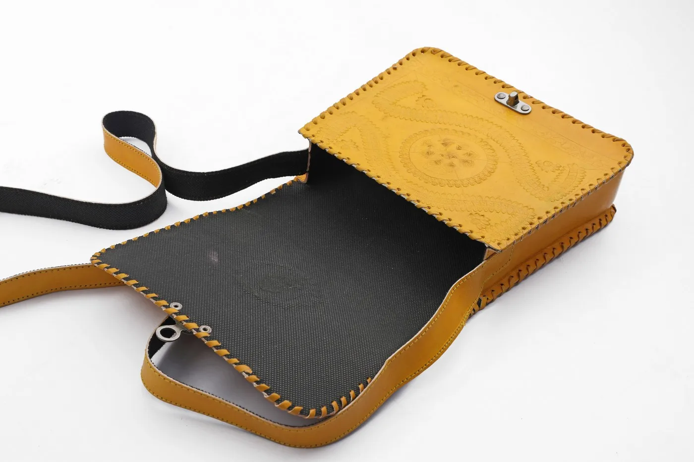Держите винтажный строп! Сумка из натуральной кожи с тиснением под камень для женщин и девочек стильный внешний вид желтого цвета