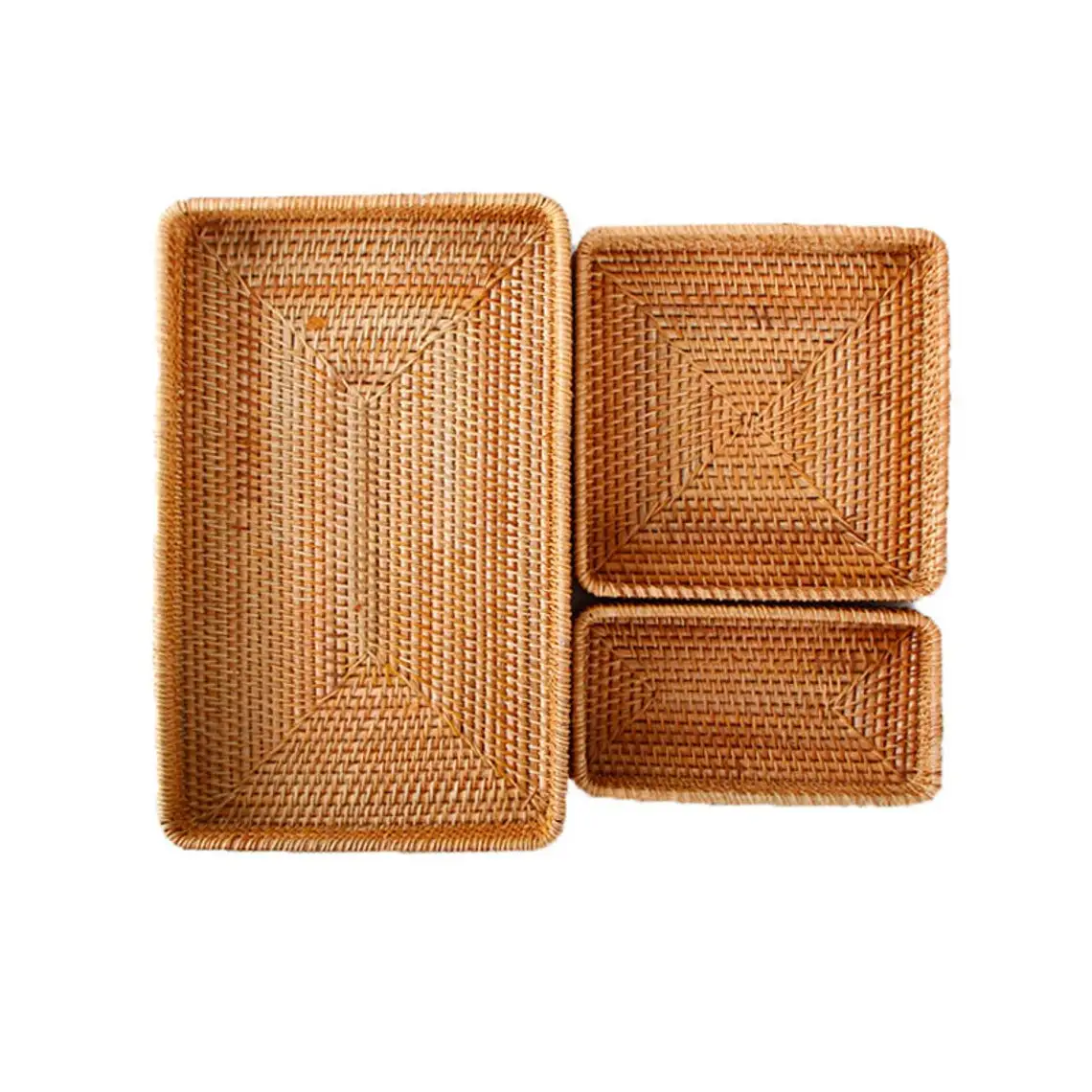 Лоток для хранения массового производства домашний декор корзина плетеная из ротанга ручной работы хлеба фруктов еды завтрака