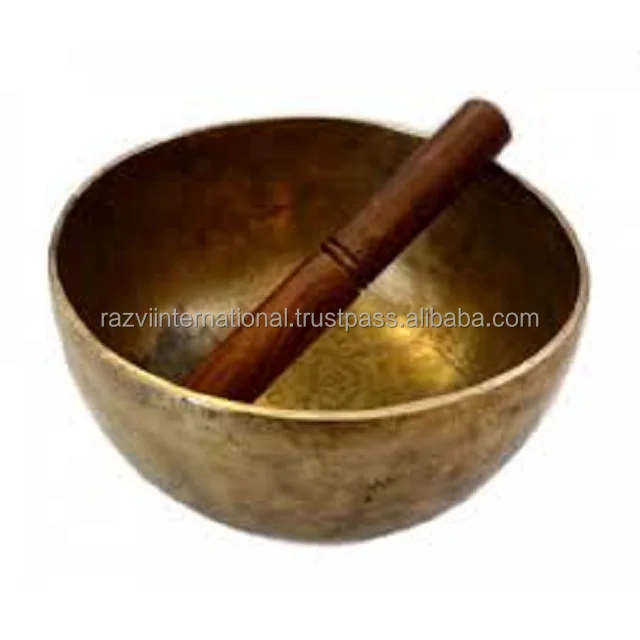 Meditation singing bowl Brass Antique finished metal bronze bowl