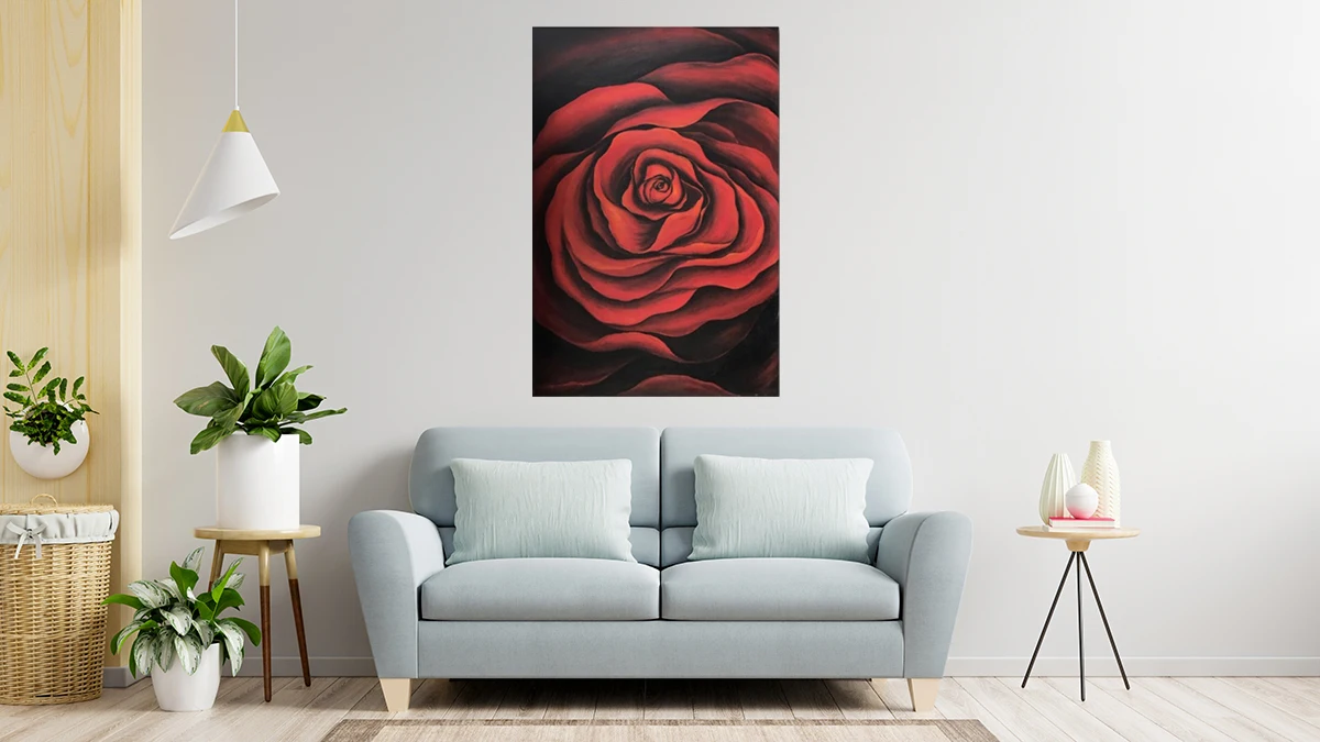 Modern Art Paintings About Rose  Vietnamese Lacquer Painting Best Choose Modern Decorative Painting For Living Room