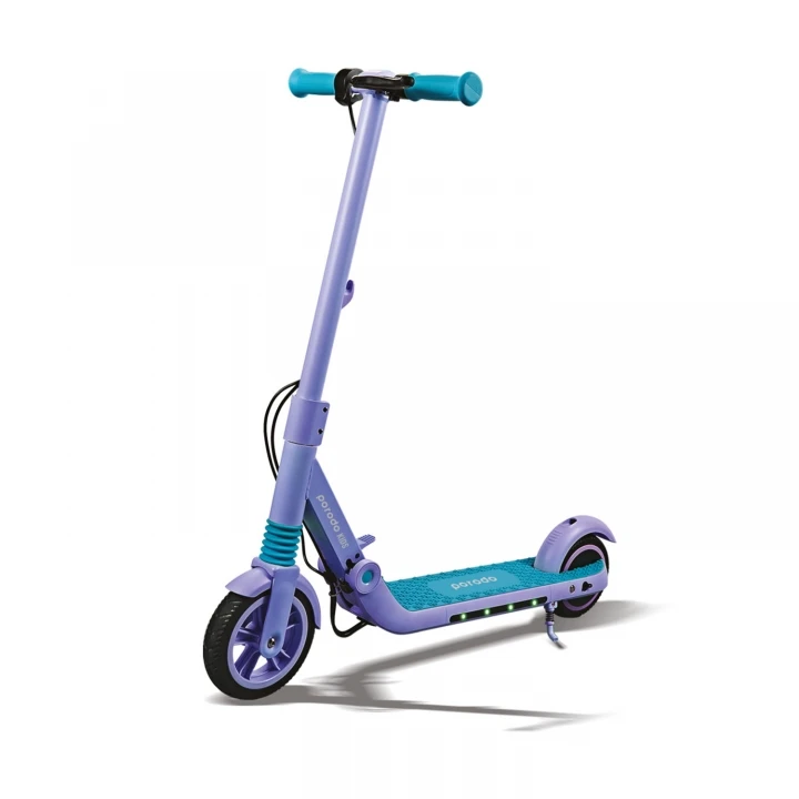 New trending Kids electric scooter Porodo life style urban scooter foldable aluminum frame with anti-slip handles  ABS breaking