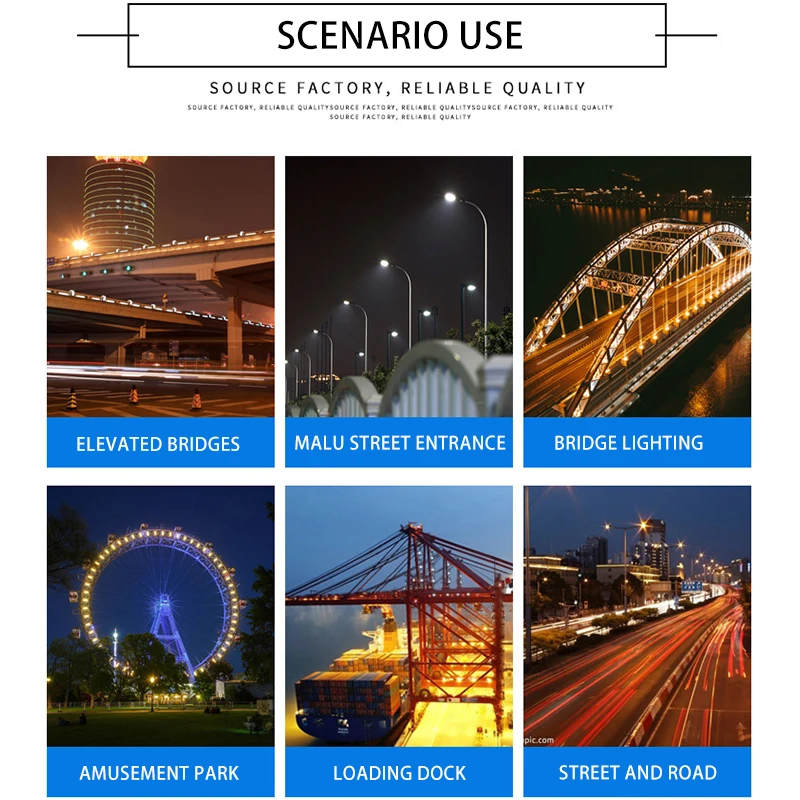 New Process Working Hours 30000 400W Hps Tenkoo 150W Solar Street Light Led Ip67