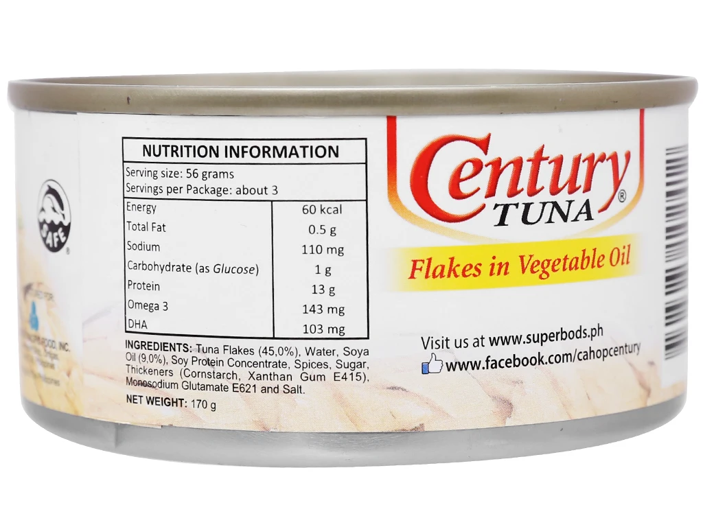 
Canned Fish High Quality Canned Food Factory Century Tuna Flakes In Vegetable Oil 170g 