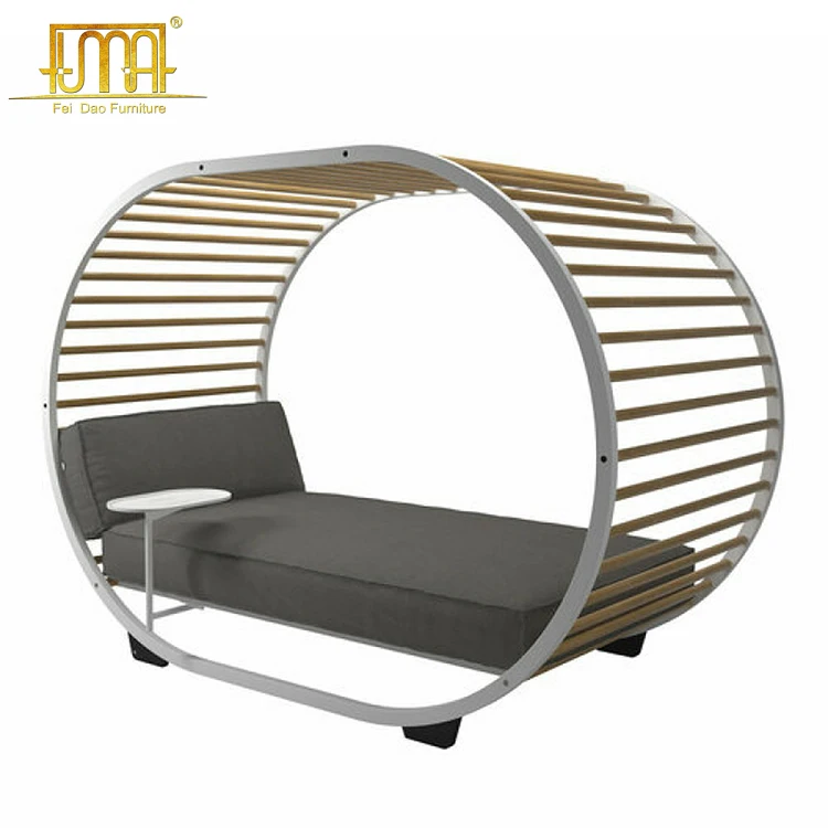 Swimming Pool Aluminum Frame Gloster Cradle Teak Outdoor Daybed