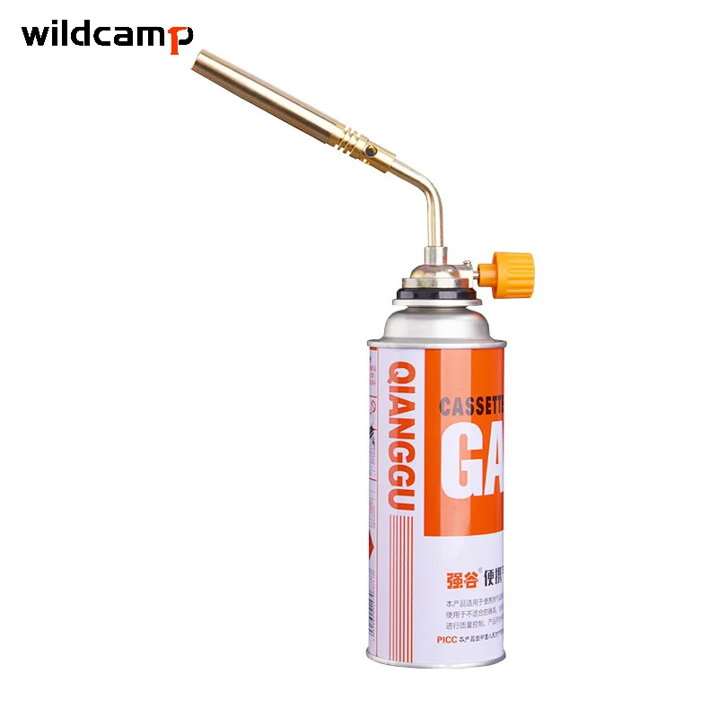 Горелка Wildcamp для приготовления пищи, бутановый газовый факел с ручным зажиганием для кемпинга, пикника