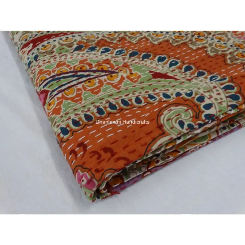 Красивое Хлопковое одеяло ручной работы Kantha домашнее декоративное покрывало оптовая продажа индийское ручное с принтом Gudari