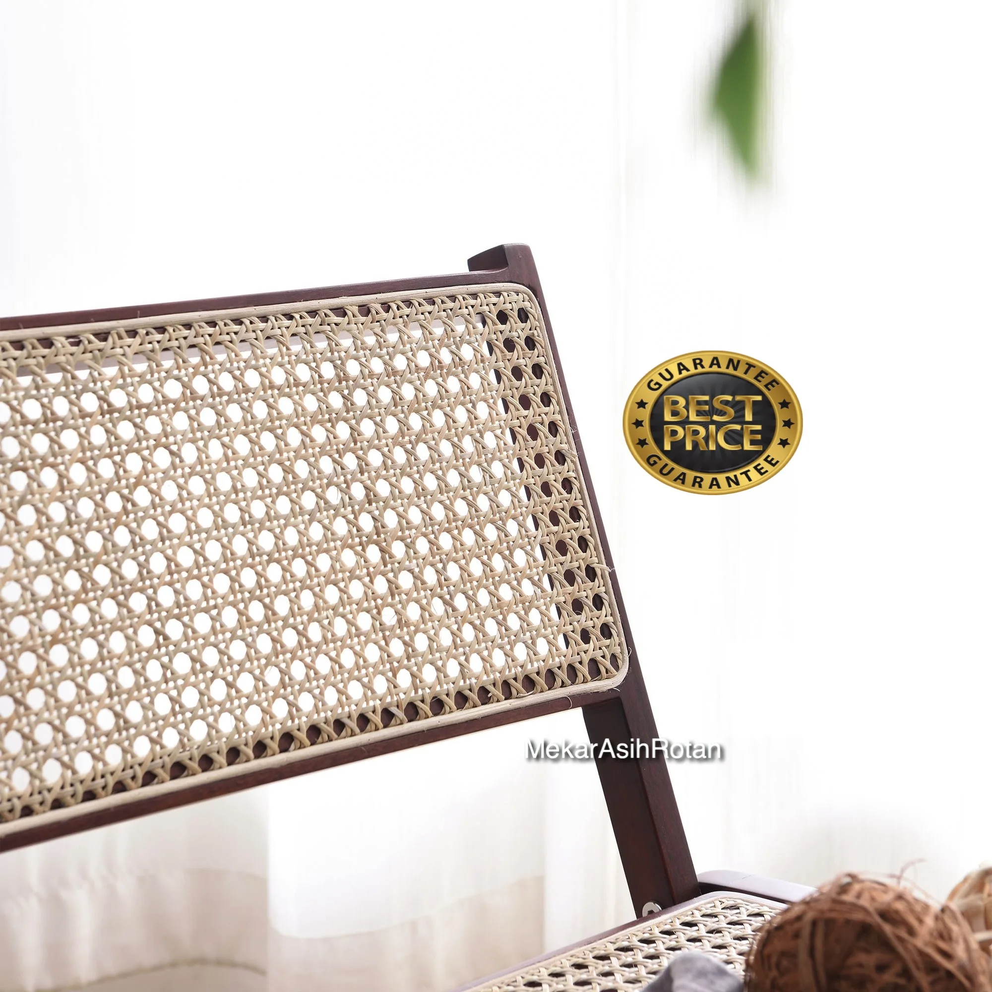 Скандинавский стиль Французский твердые деревянные дома гостиной Плетеный абажур из натурального дерева тростника обратно обеденный стол из ротанга кресло для отдыха