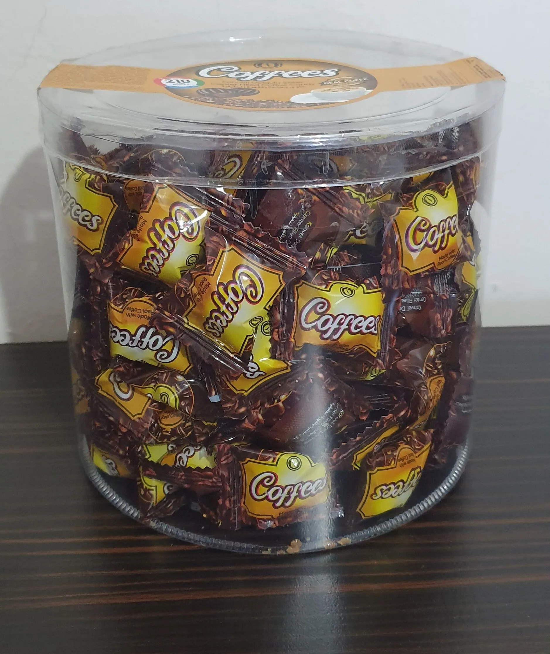 Sweet Hard Candy Bonero Real Coffee Flavor plastic box 1kg Supplier in Turkey