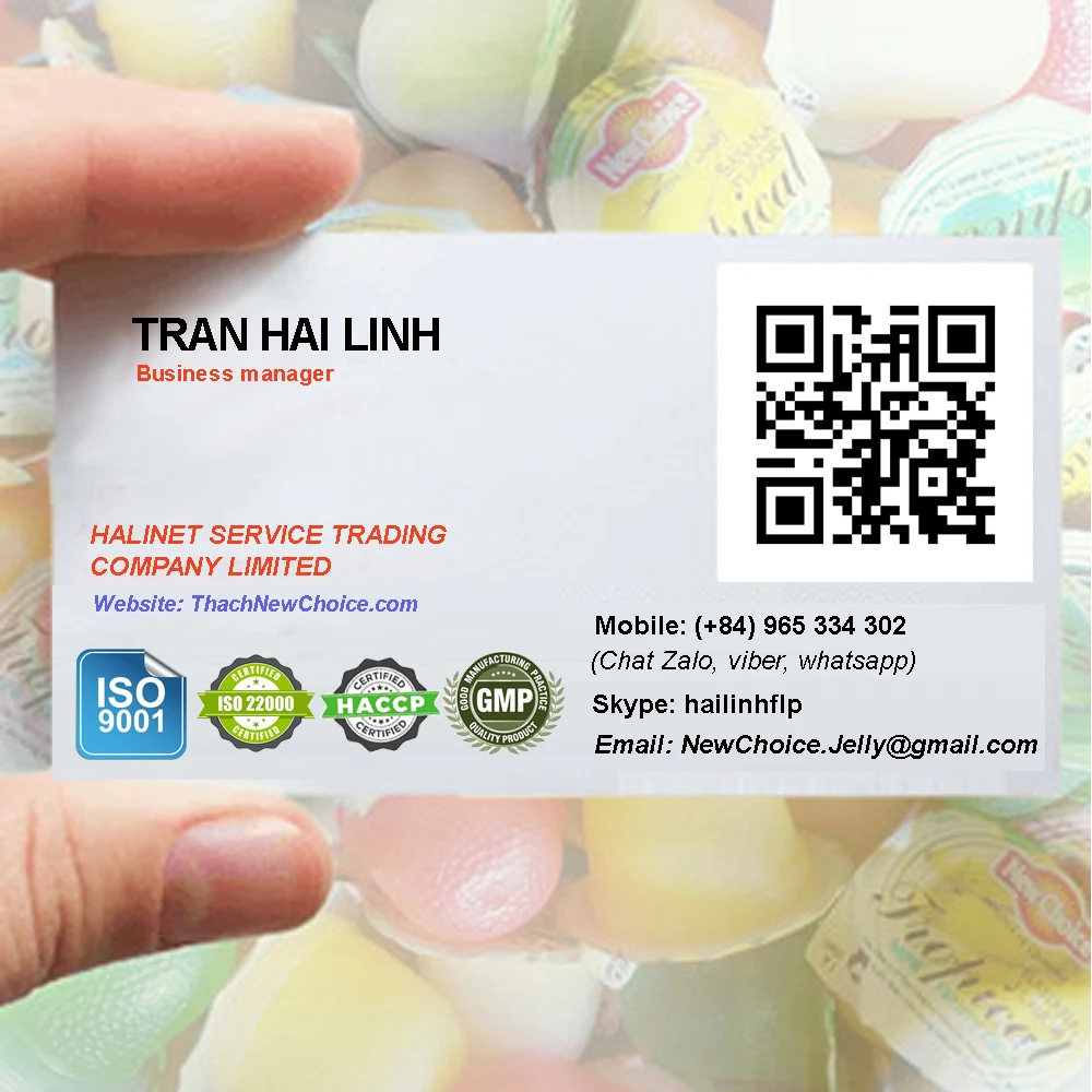 
Coconut flavor mini fruity gels 1000g/bag New Choice jelly brand from Vietnam 