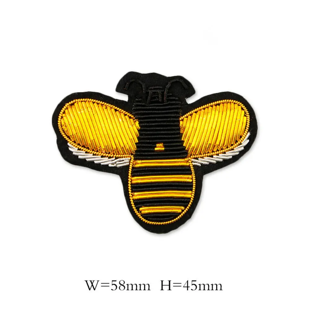 fashion animals cute bee brooches - hand embroidery bullion wire