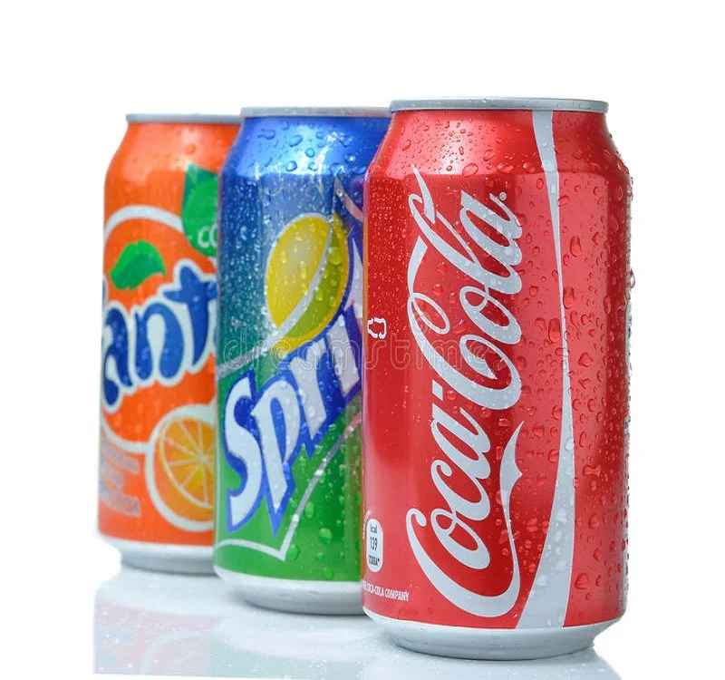 Coca Cola, Fanta, Pepsi  Soft Drinks 330 ml Slim Cans