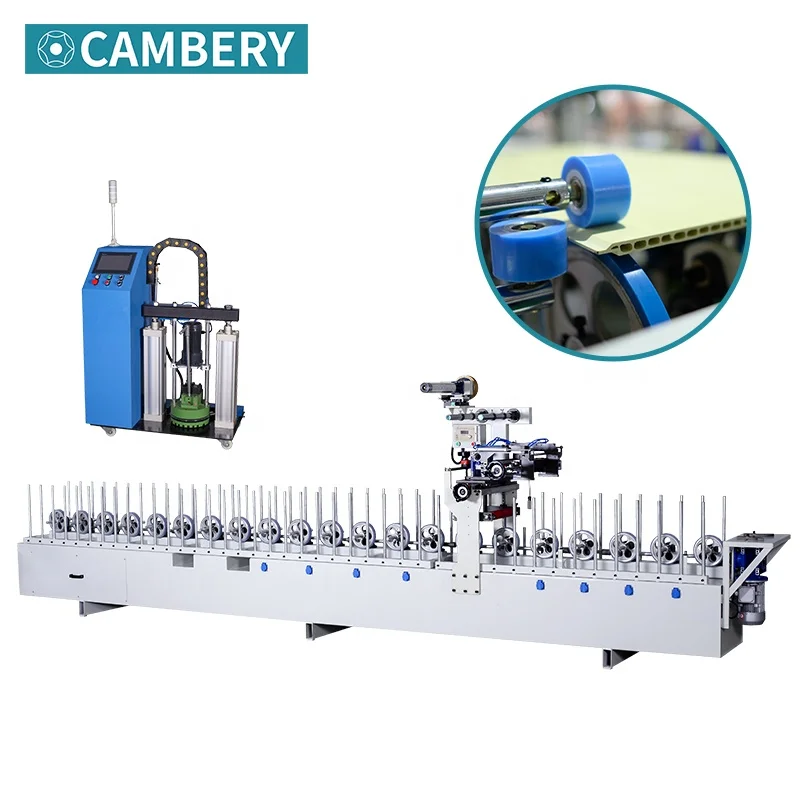 woodworking pur profile wrapping machine PVC profile wrapping WPC wall-board aluminum PUR profile wrapping machine