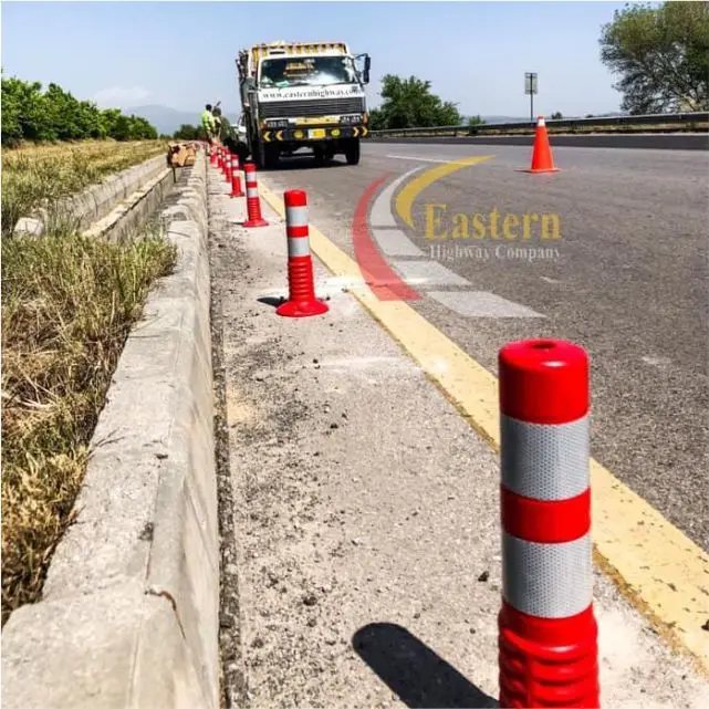 Traffic Safety Flexible Delineator Post Reflective Flexible Road Traffic Marker Post Bollard