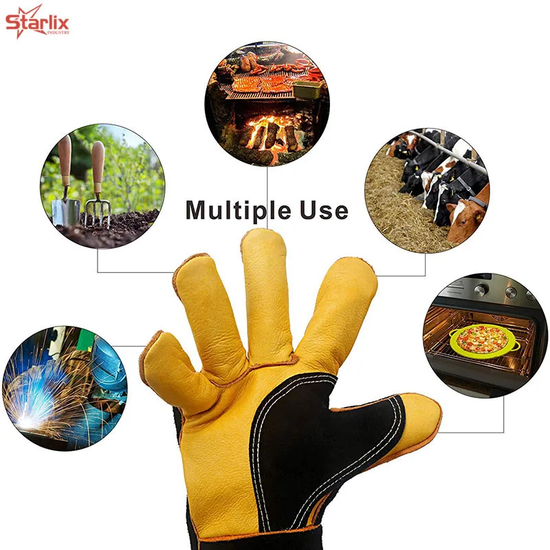 
Welding Gloves 2020 Hot Selling Best Quality Cost-effective Products Leather Construction/heat Resistant Gloves/fireplace Gloves 
