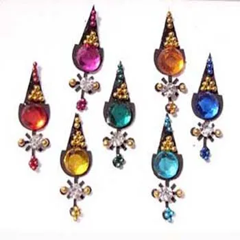 Производитель и экспортер горячей вспышки золотые серебряные металлические Временные татуировки индийские bindi наклейки/татуировки