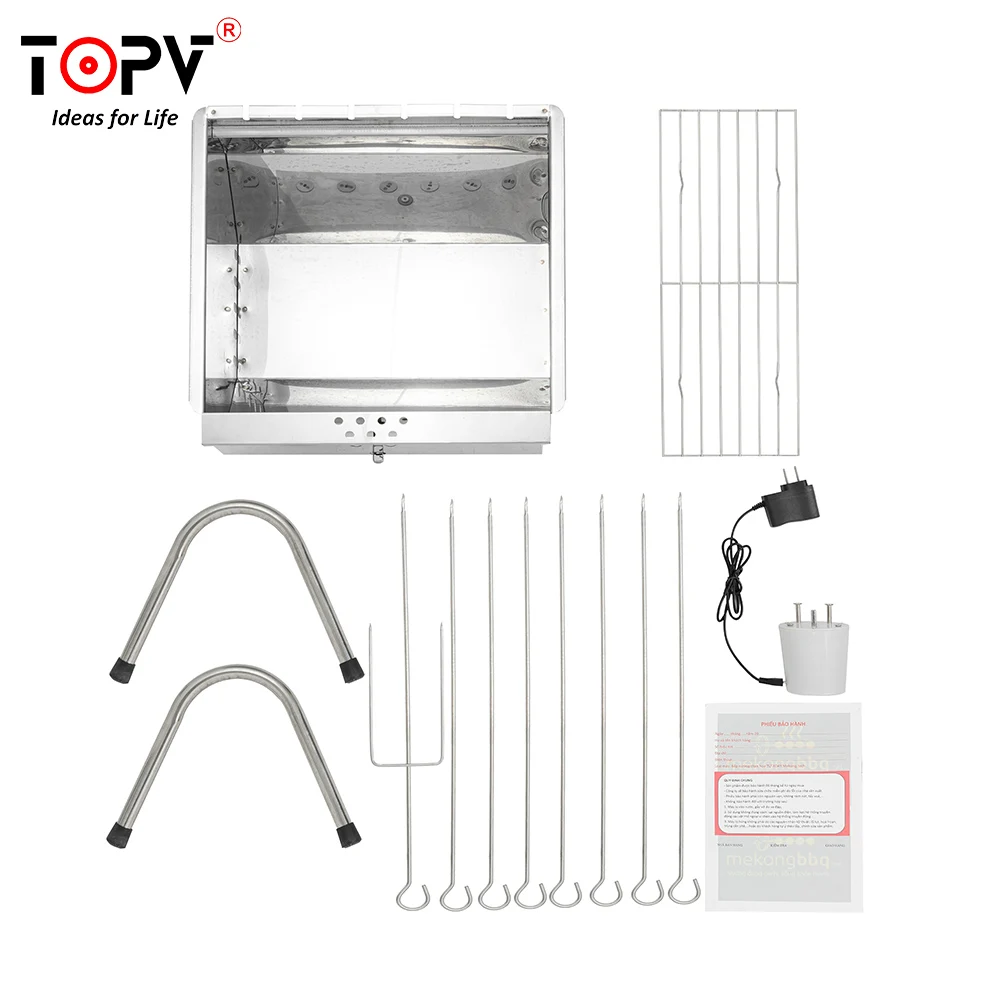 Professional Supplier Outdoor Electric Motor BBQ Shelf Rotary Charcoal Rotating Barbecue BBQ Grill from Vietnam