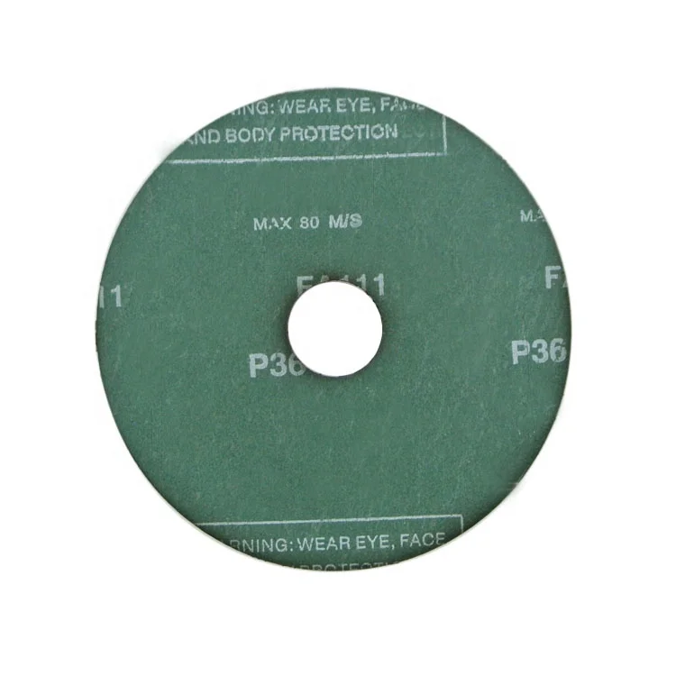 SATC Fiber Sanding & Grinding Discs Abrasive DISC Aluminum Oxide Resin Industrial Grade 4.5 X 7/8 Inch Center Hole P36 Grit