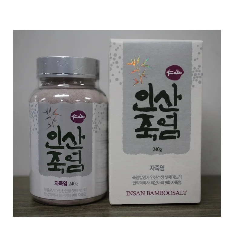 Genuine Bamboo Salt Purple Bamboo Salt 3, 9 times burned Bamboo Salt ( Crystal and Powder )