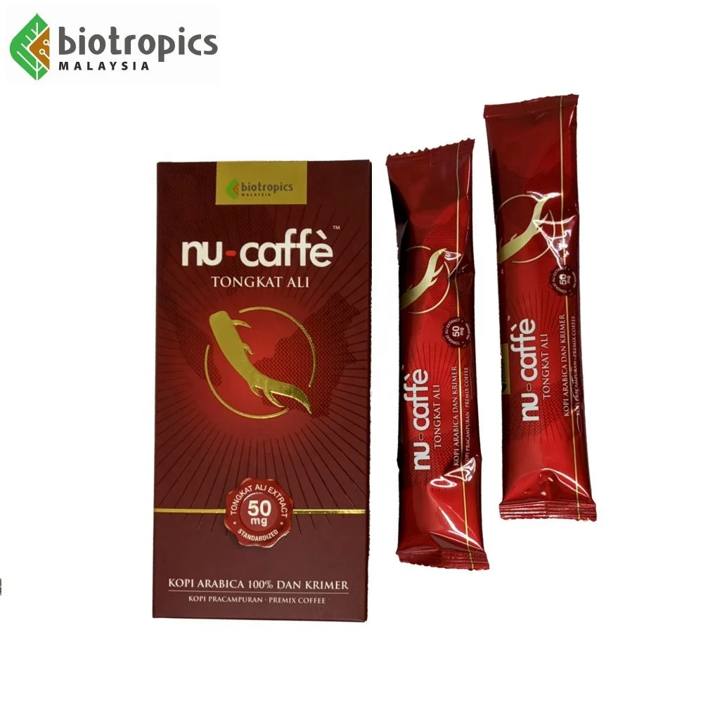 Malaysia Famous Brand Nu-Caffe Red 50mg Tongkat Ali per sachet Daily Consumption Instant TongkatAli Coffee
