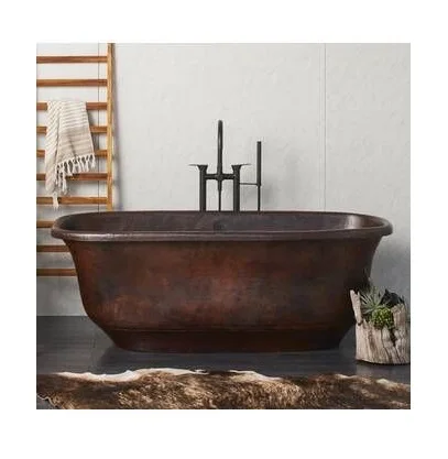 66 Inch Copper Bath Tub Nickel Inside Copper Outside