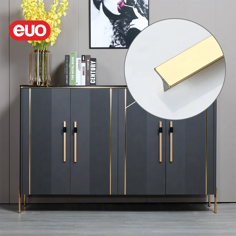 euo exw price T channel gold decor strip for furniture and wall stainless steel wall decoration tile trim