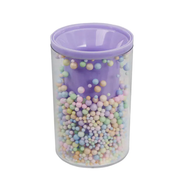2022 new style colorful pencil holder for home office, pen cup stand for desk with bubble ball for kids teens, cute pen holder