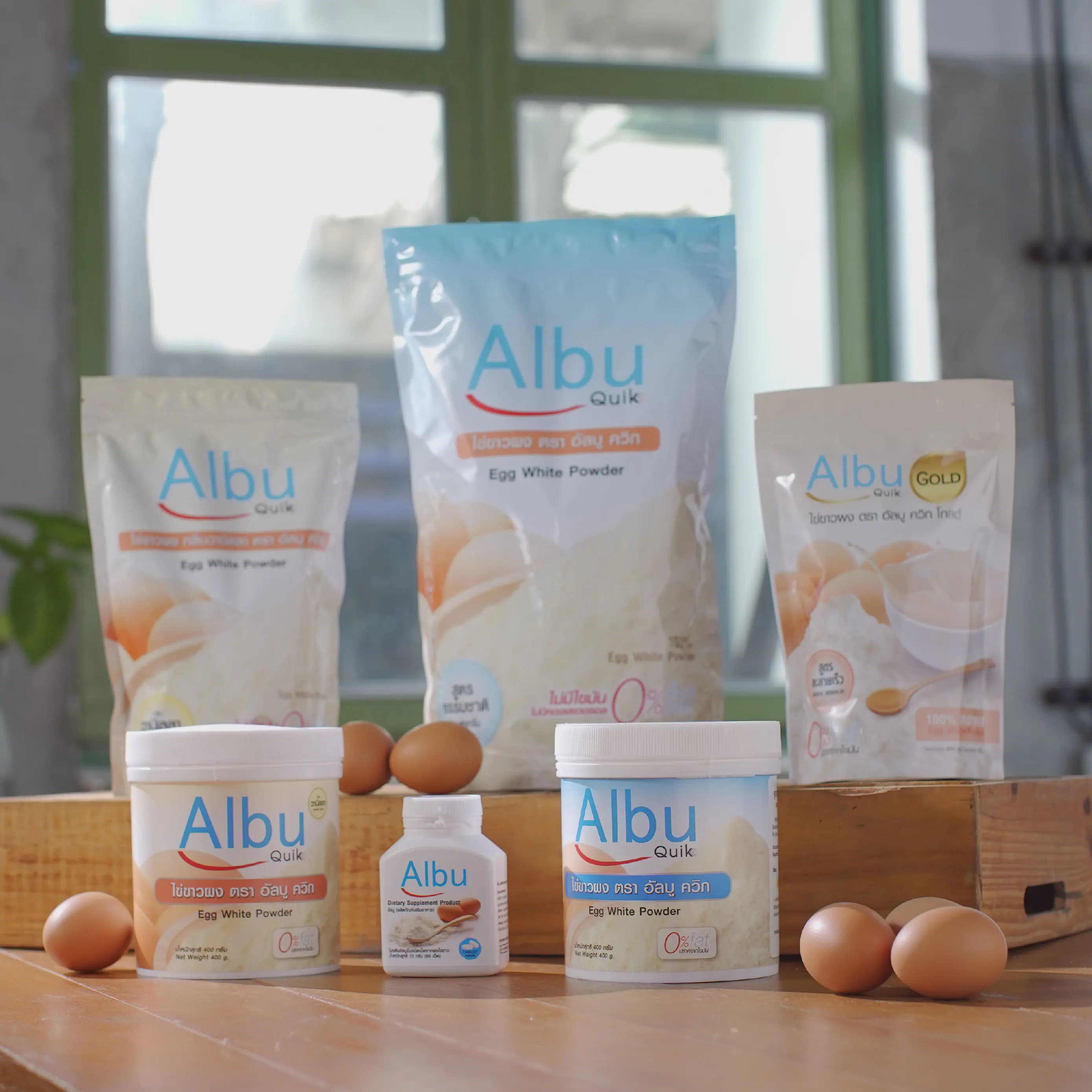 Thailand Supplier 500g Natural Flavor No Fat Chicken Egg White Powder Egg Protein Powder