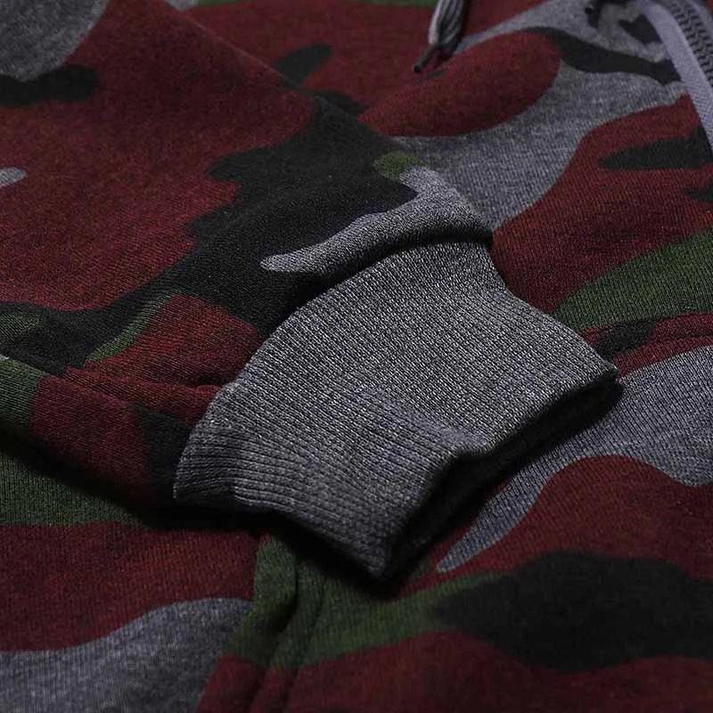  Изготовление на заказ камуфляжной расцветки с аппликацией в виде акулы челюсти Мужская рубашка молнии капюшоном куртки