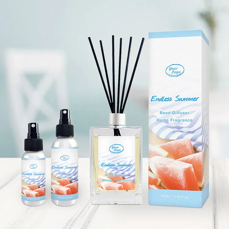 Natural Senteur Maison Aroma Oil Diffuser Black Rattan Sticks Custom Logo Fragrance