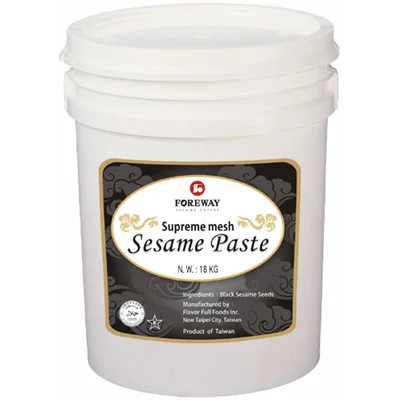 
18KG Commercial Certified Wholesale Black Sesame Seed Paste Sauce for baking bakery dessert Cold Drinks 