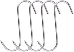 10 Inch 8mm Thick Stainless Steel  Meat S Hooks