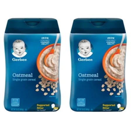 Одногранные Детские хлопья из овсяной муки Gerber 227 г для