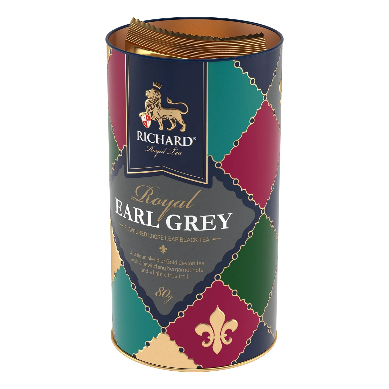 Классический рецепт, Королевский Серый чай, бергамот, ароматизированный горячий напиток 80 грамм, красивая подарочная коллекция олова, низкая цена