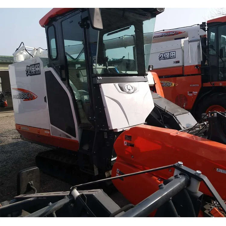 Используемом состоянии Пэдди сельскохозяйственные шины поле Kubota 4LZ-4(PRO988Q) комбайн для сбора урожая