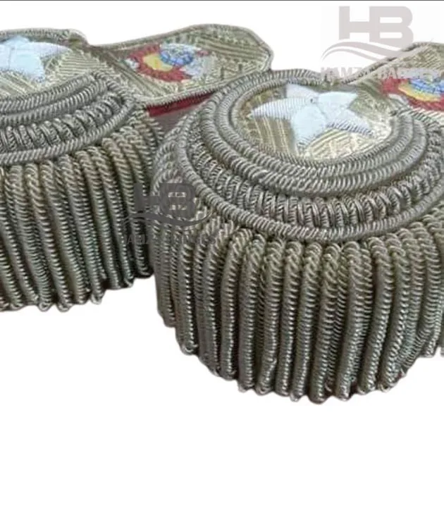 Shoulder Boards Rank Epaulette With Gold Fringe