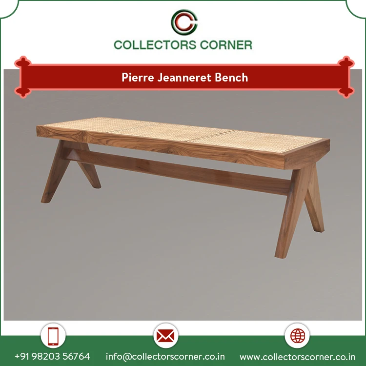 Hot Sale on 2022 New Design Modern Living Room Pierre Jeanneret Wooden Bench Lounge Furniture