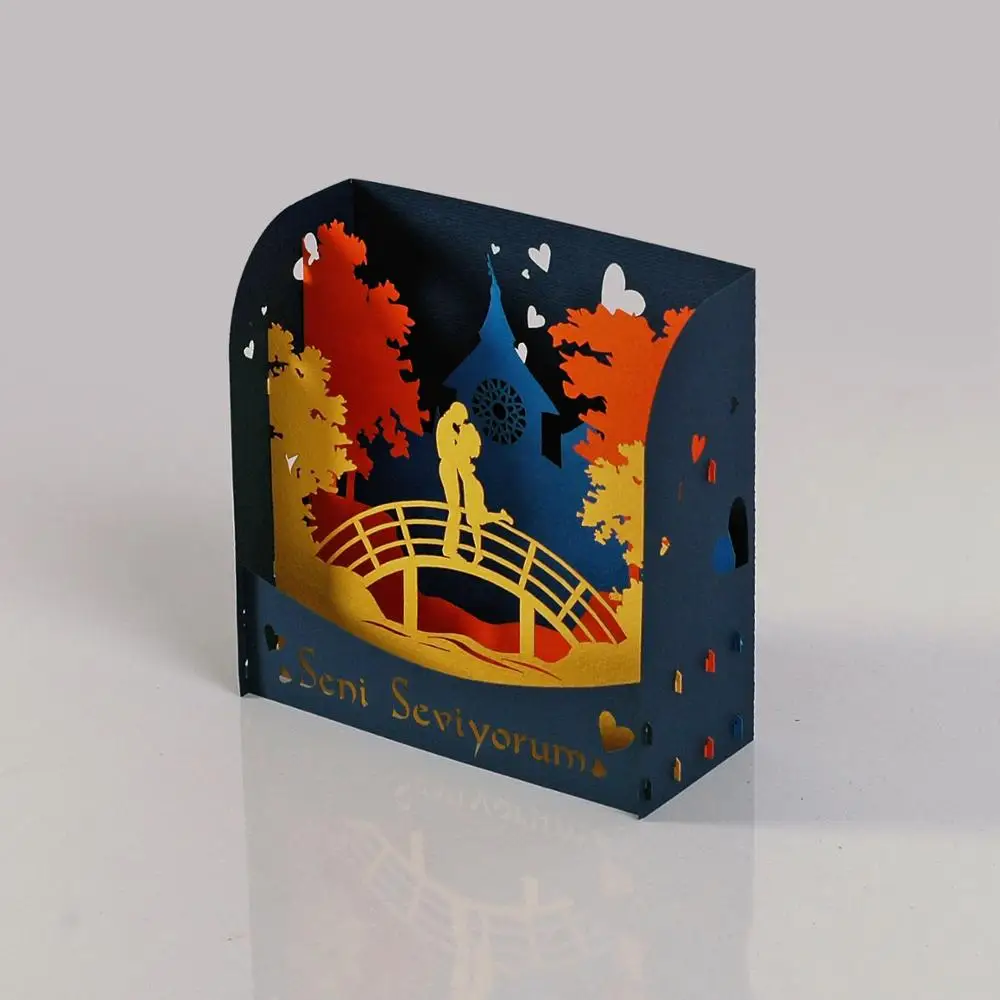 New Arrival For Decoration And Gift Pop Up 3D Greetings Card Valentine - Printing Custom Design from HMG Supplier