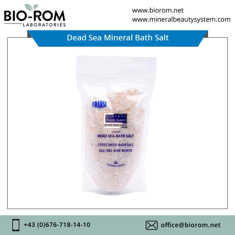 Natural Aromatic Dead Sea Mineral Pure Bath Salts Available in Consumer & Bulk Packaging