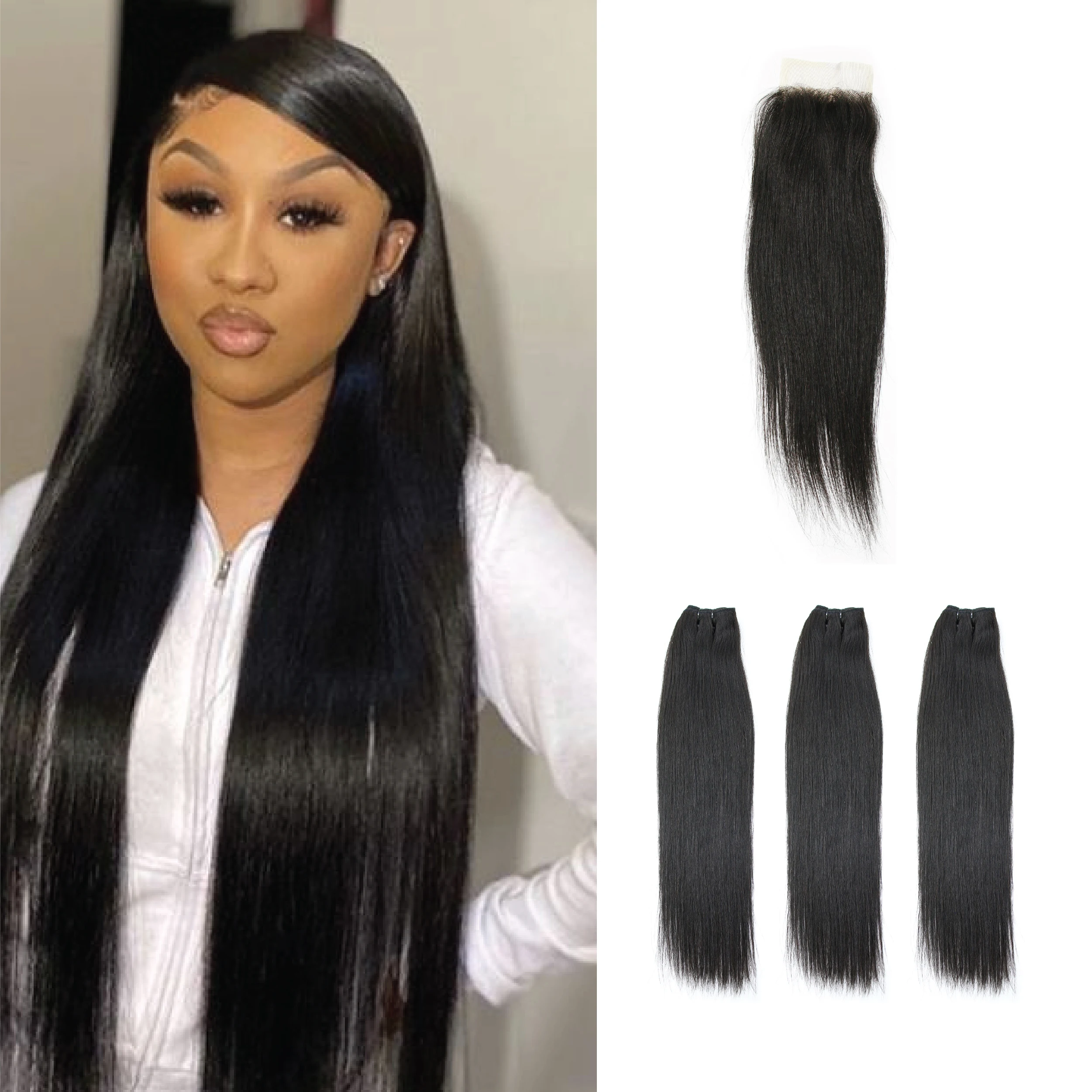 Cuticle Aligned Pretty good quality 1g 2g virgin Vietnam weft double drawn hair extention Human Hair Toppee