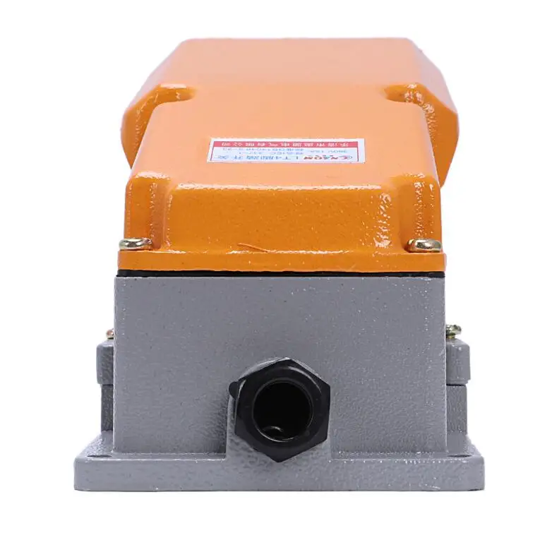 LT4 Foot Switch Aluminium Case Treadle Pedal Switch for Machine Tool Control Silver Contact