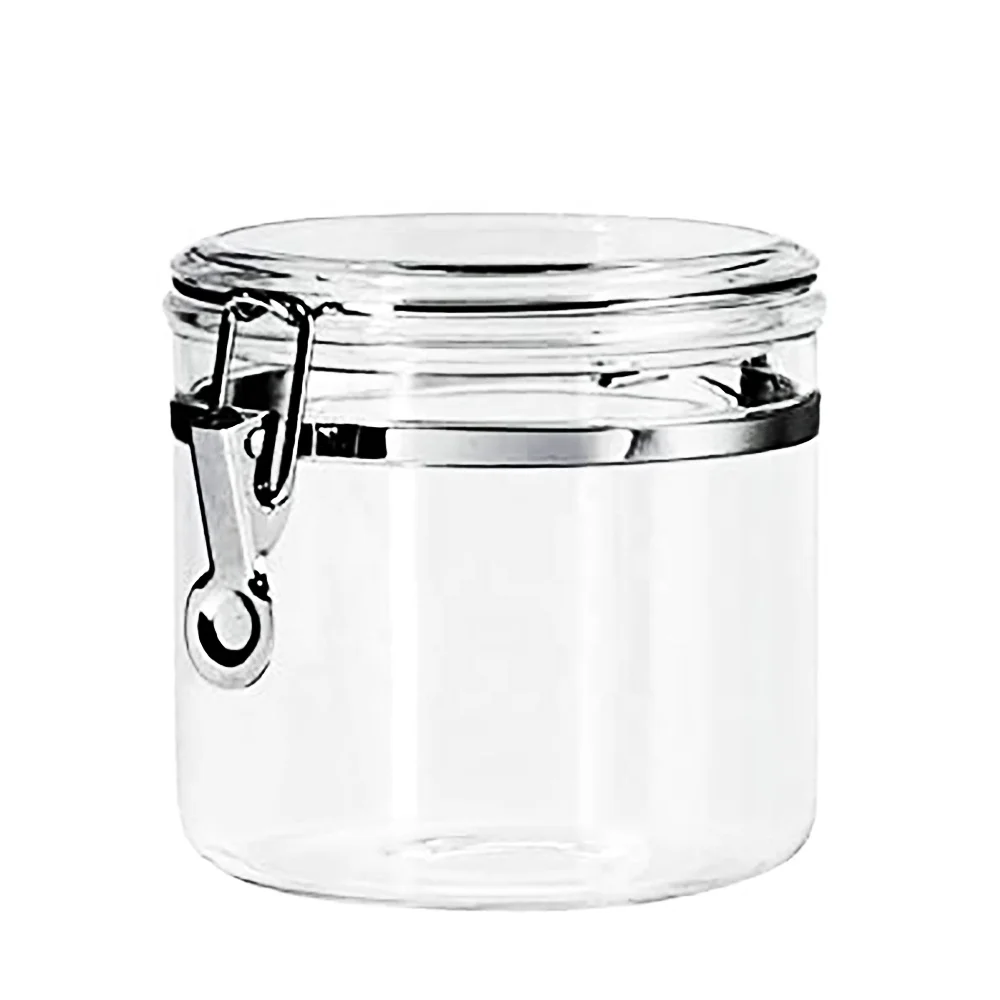 
Taiwan BPA free Plastic Acrylic Round Air tighted Canister 
