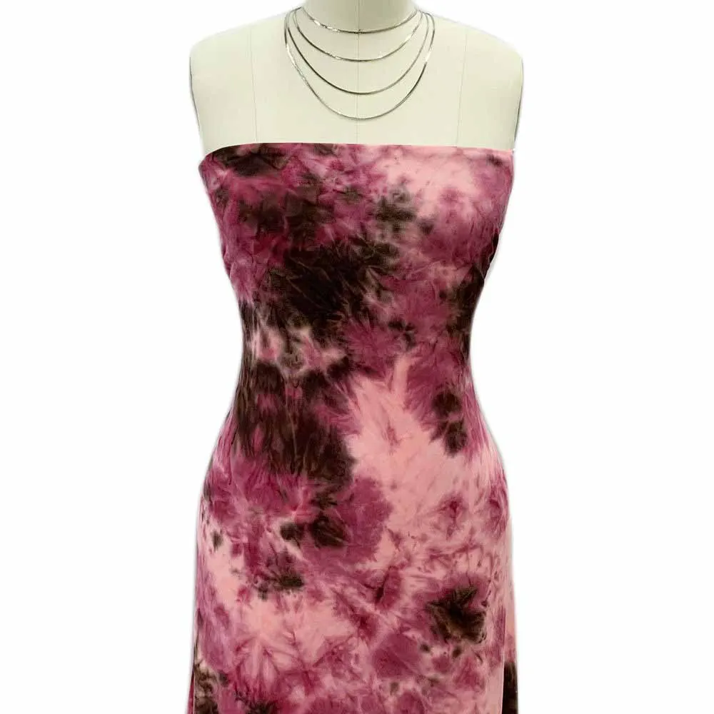 Коралловый Сангрия Choco «вареный» эффектом деграде (переход от темного к печати на двухсторонний матовый вытянутая текстурированная нить из эластичной ткани для оптовой торговли-стиль PT-2407-668