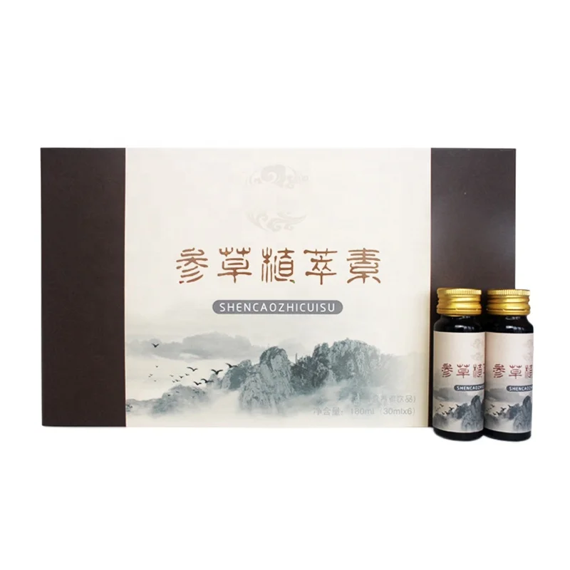 
OEM Natural plant peptides mixed herbal Ginseng extract drink for brain Mental Energy supplement 