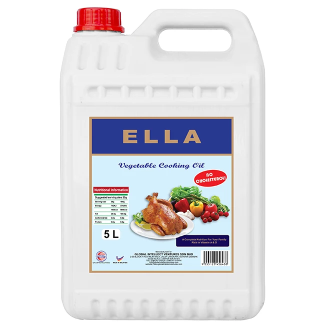 Ella cooking oil from Malaysia size 25 L  jerrycan White/ Yellow  cheapest vegetable cooking oil from Malaysia wholesale price