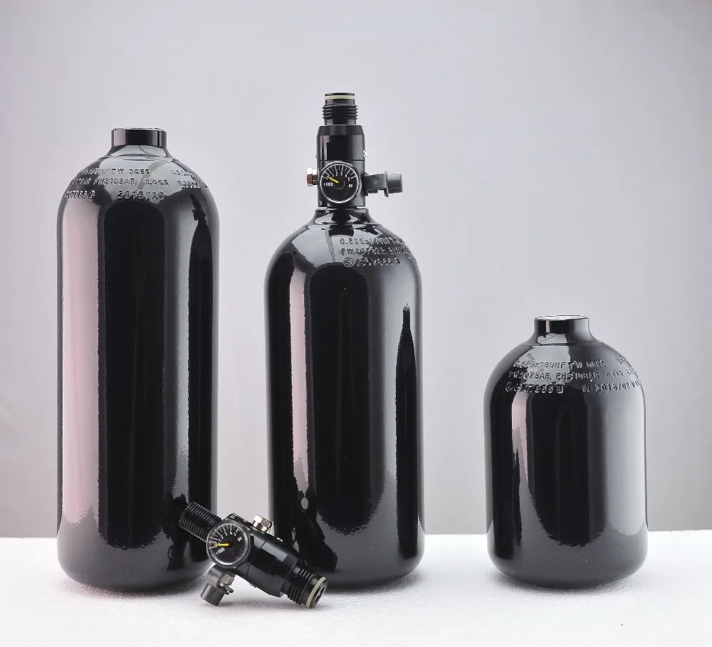 On Sale 0.5l Co2 Cylinders Empty AA6061 Aluminum Alloy Paintball tank with Pin Valve