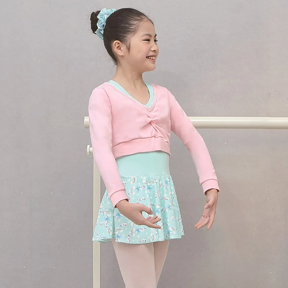 
Training Dancewear Long Sleeve Ballet Tops Kids Warm-up Coat Dance Cardigan Top 